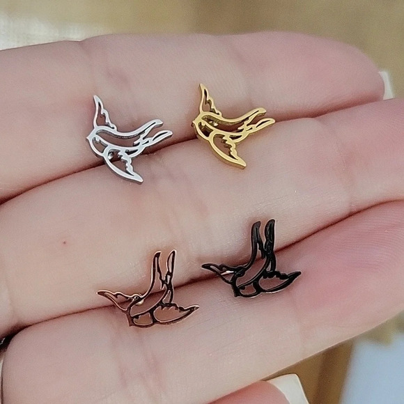 Jewelry - Retro Swallow Stud Earrings, choice of color